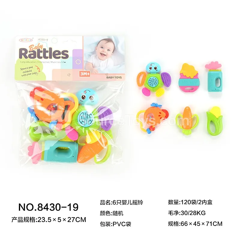 6 Baby Rattles 6 Baby Rattles