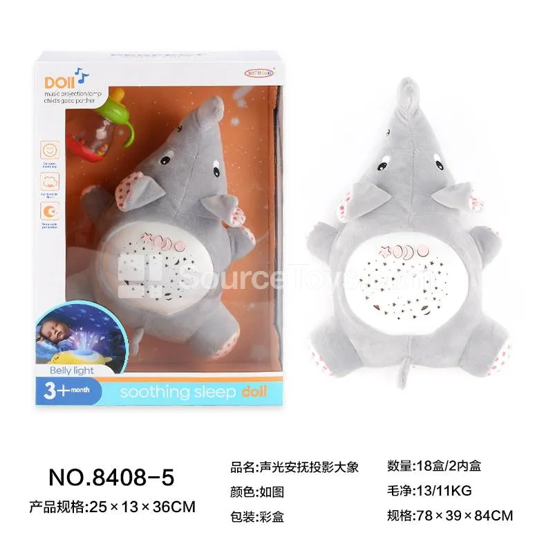 Soothing Light & Sound Projection Elephant