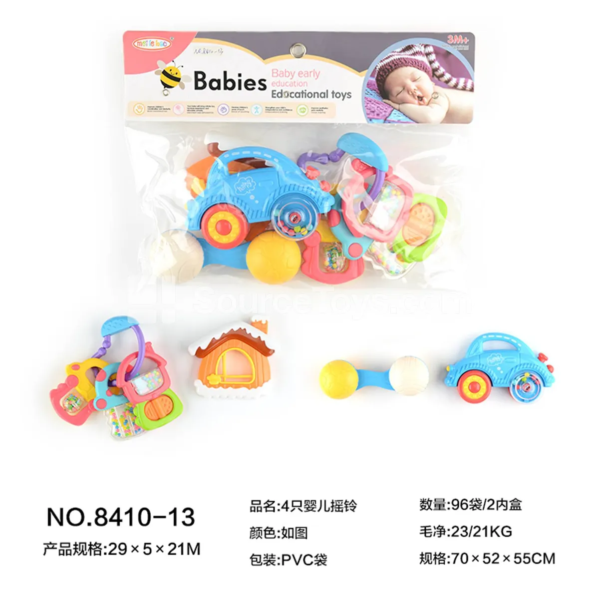 4 Pcs Baby Rattles 4 Pcs Baby Rattles