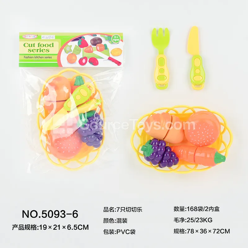 7-Piece Pretend Play Food Cutting Set