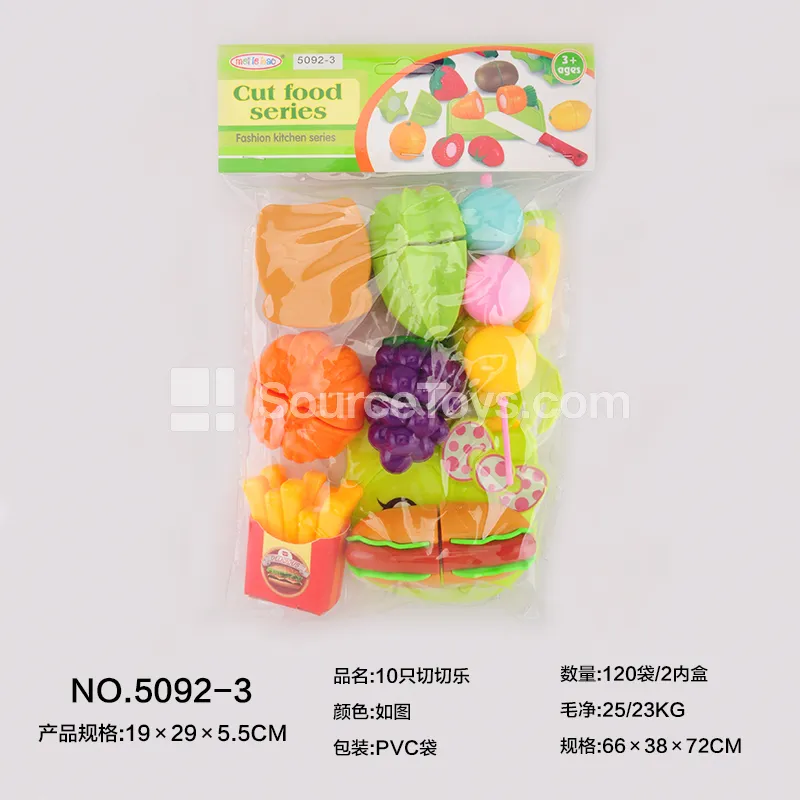 10-Piece Play Food Cutting Toy Set