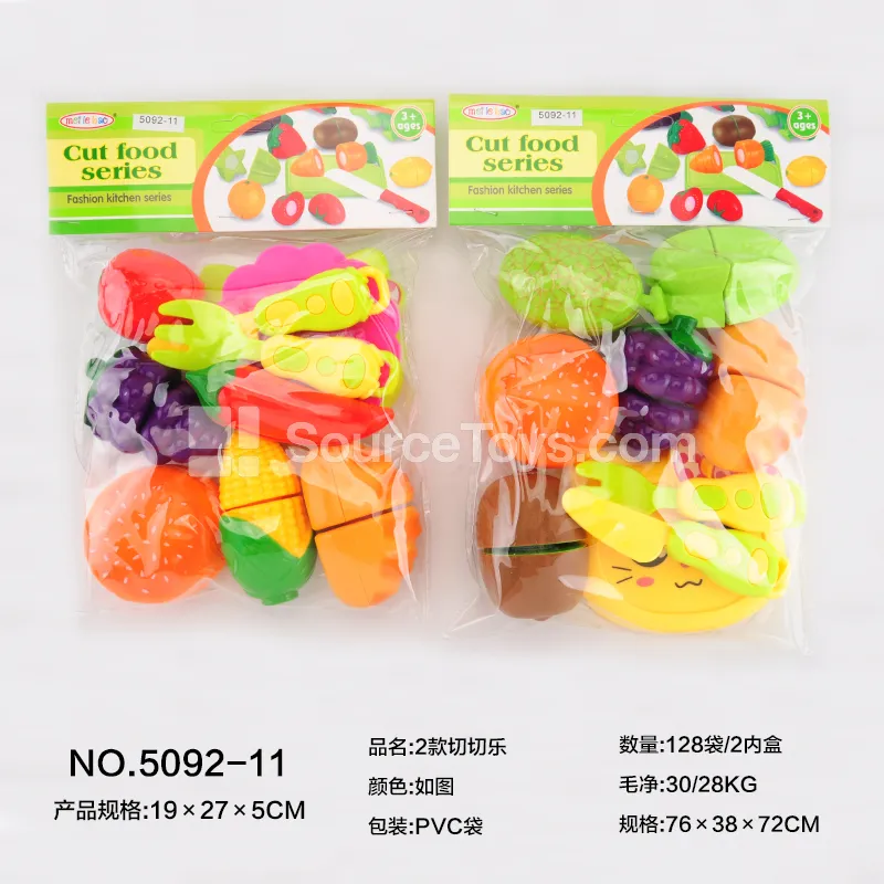 2 Styles Pretend Play Cutting Food Set