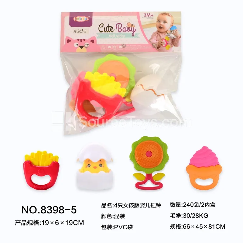 Girl's Rattle Set of 4