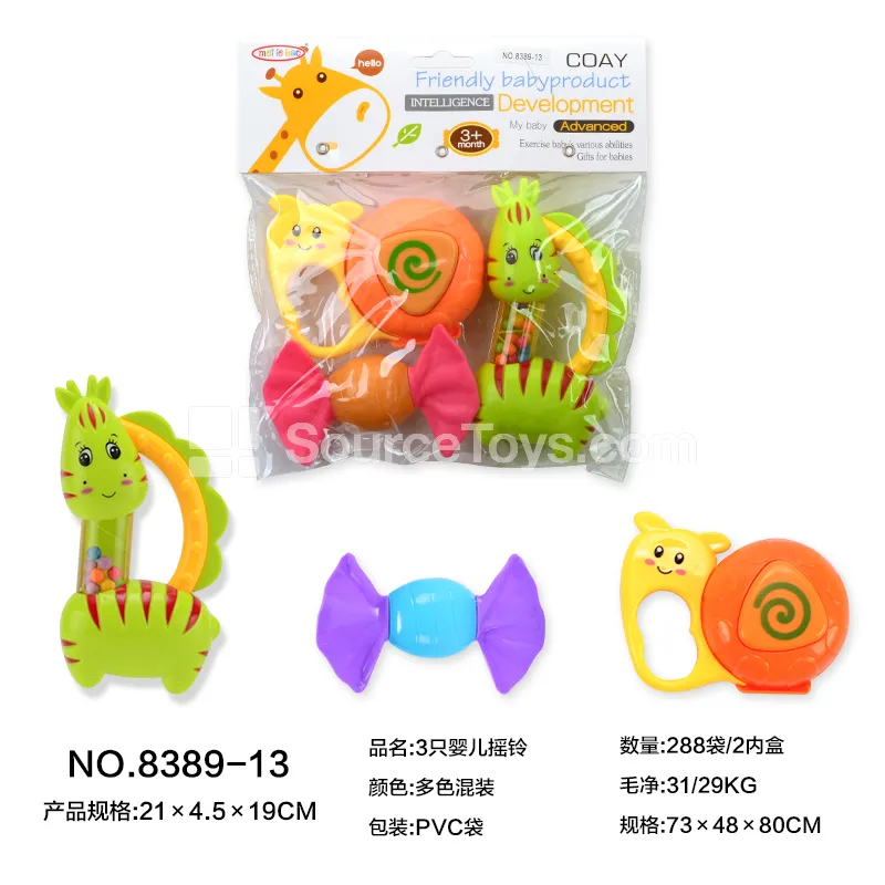 3-Piece Baby Rattle Set 3-Piece Baby Rattle Set