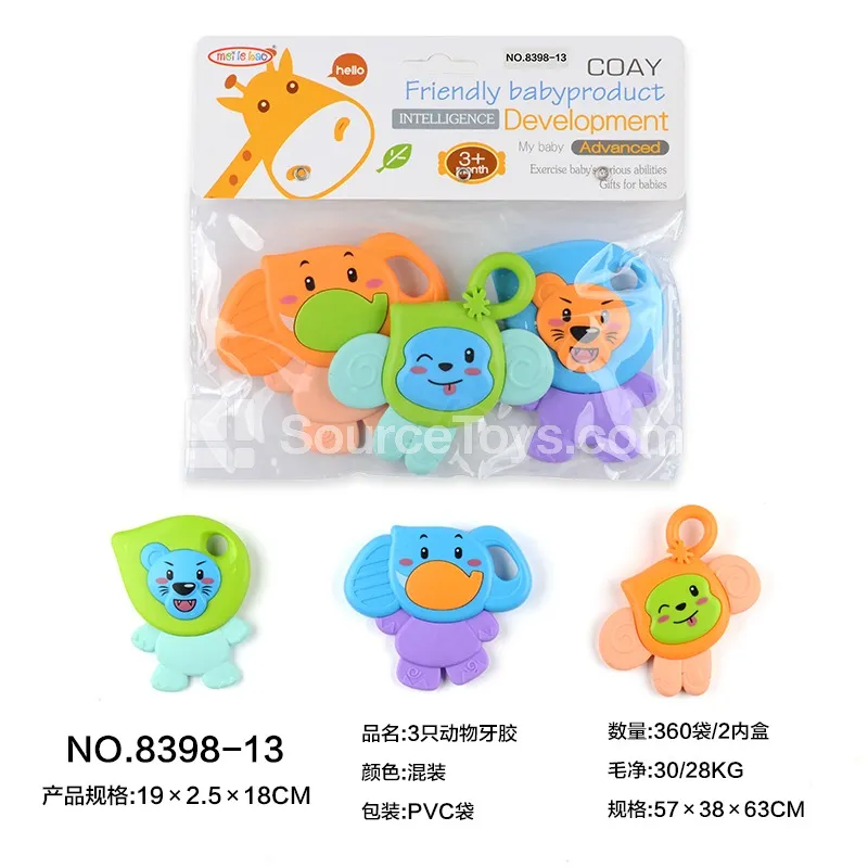 3-Pack Animal Teethers 3-Pack Animal Teethers