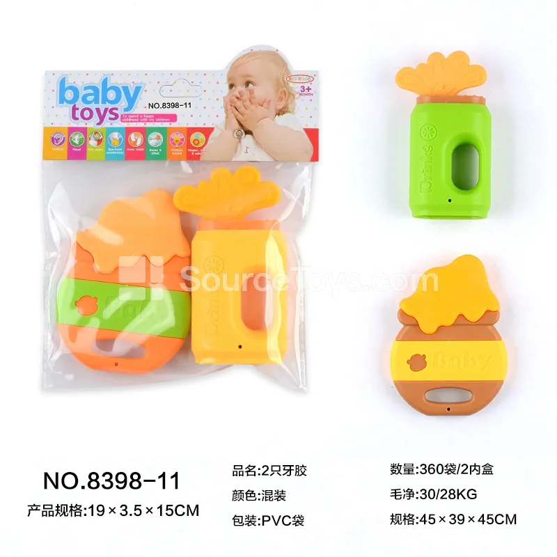 2-Piece Rattle and Teether Set 2-Piece Rattle and Teether Set