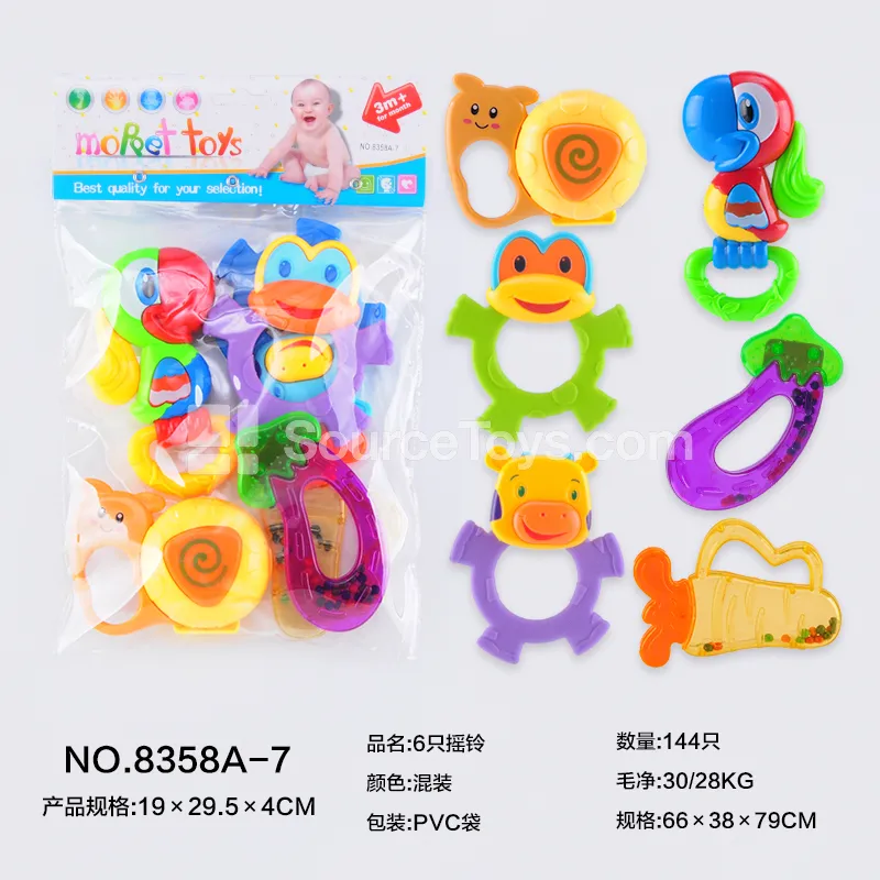 6 Baby Rattles Set 6 Baby Rattles Set