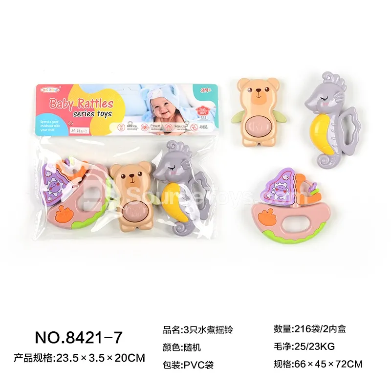 3 Pcs Water-Filled Rattles 3 Pcs Water-Filled Rattles