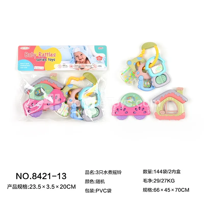 3 Pack Rattle Set