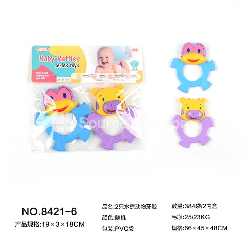 2 Pcs Animal Teethers 2 Pcs Animal Teethers