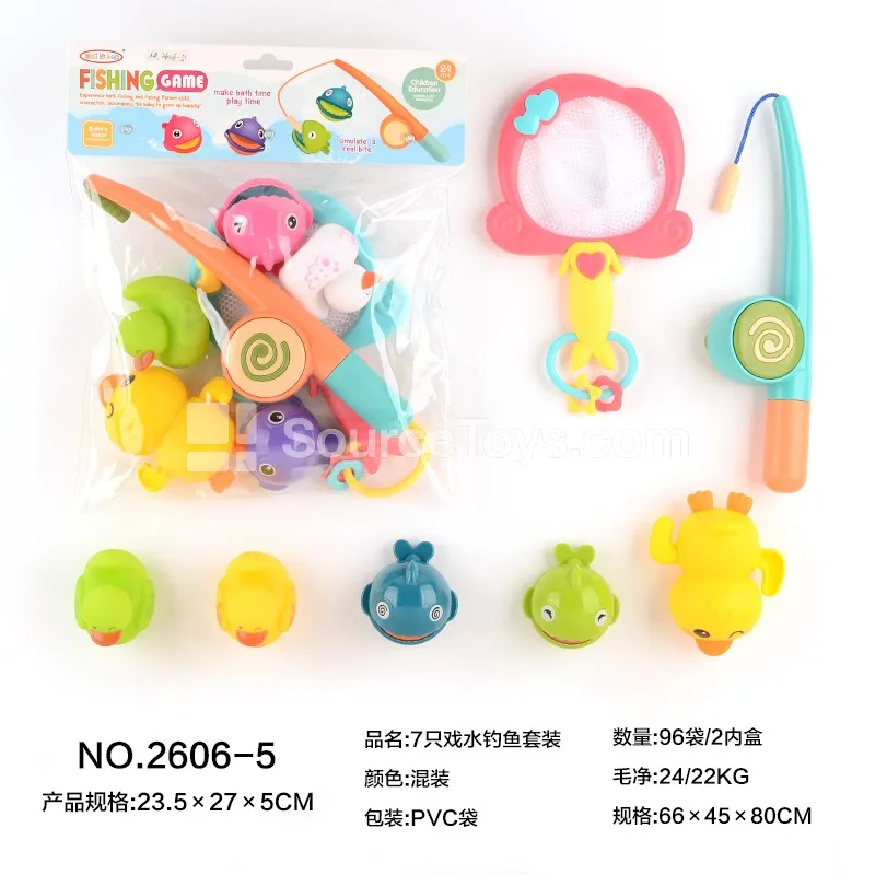 7-Piece Water Play Fishing Duck Set