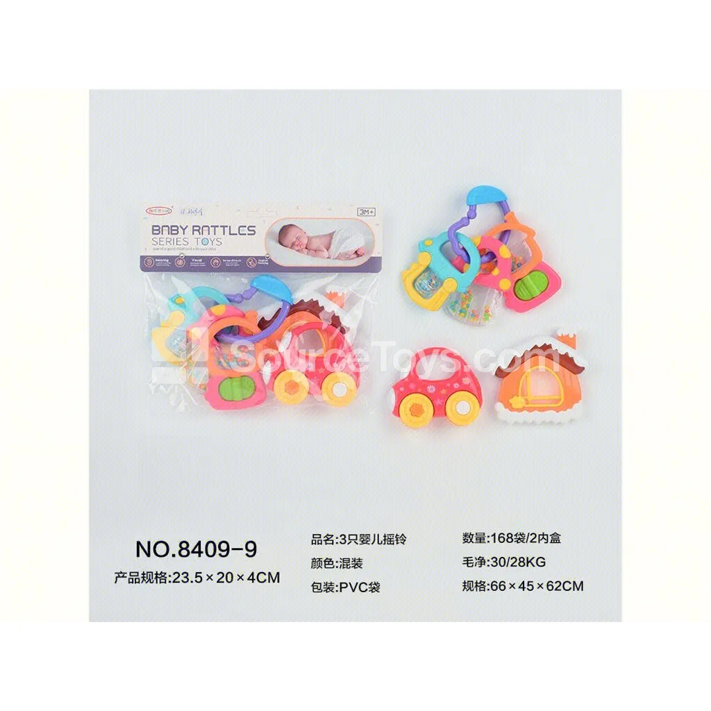 Set of 3 Baby Rattles Set of 3 Baby Rattles