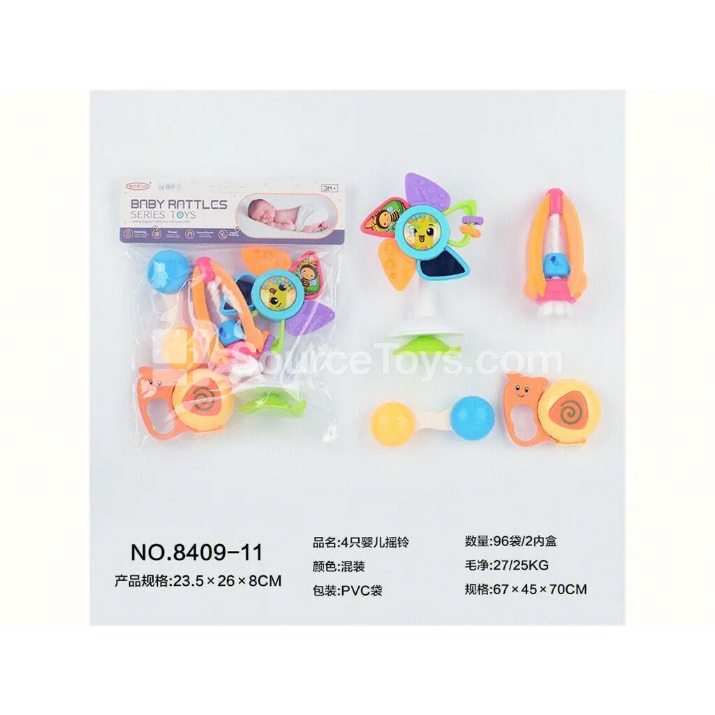 Set of 4 Baby Rattles Set of 4 Baby Rattles