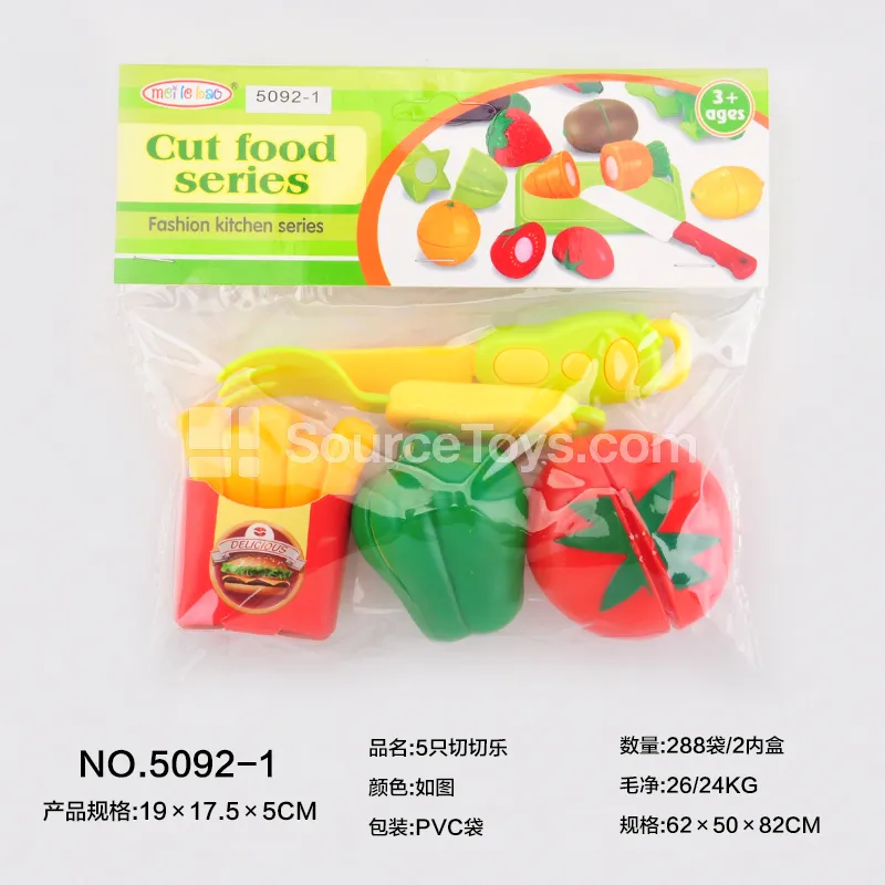 5-Piece Pretend Play Food Cutting Set