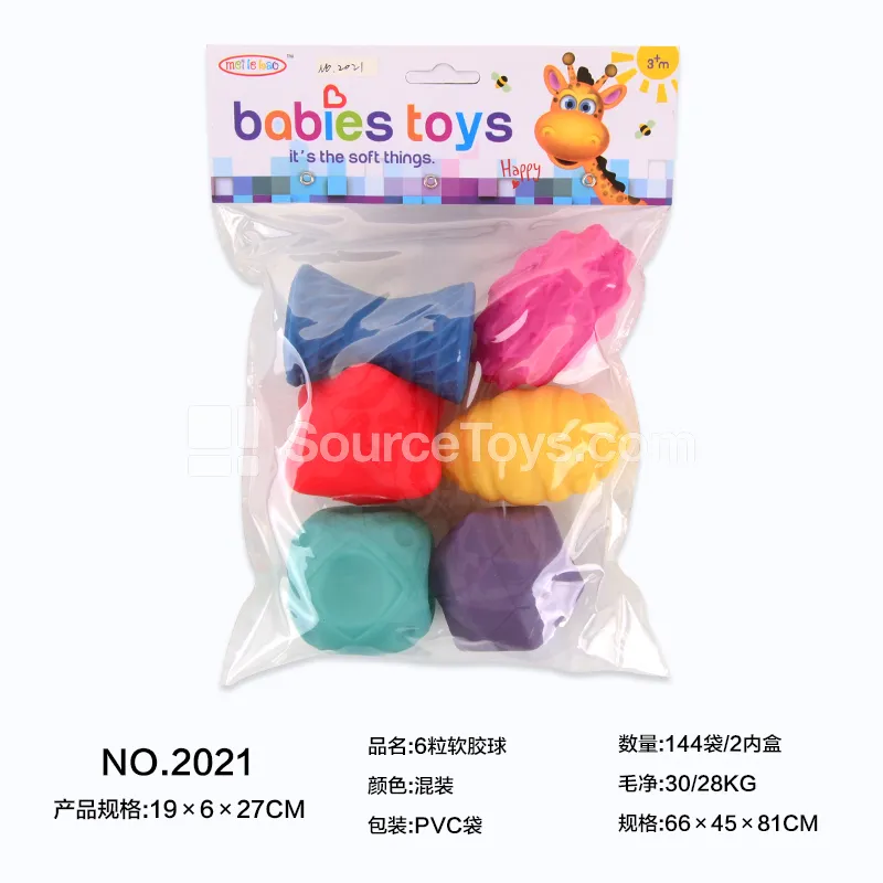 6 Soft Vinyl Balls