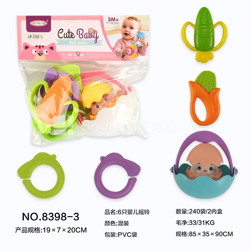 Set of 6 Baby Rattles Set of 6 Baby Rattles