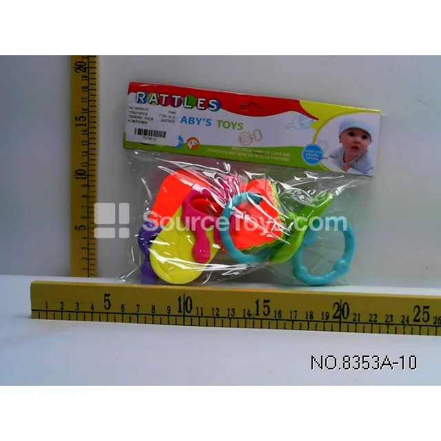 4-Piece Teether Rattle Set 4-Piece Teether Rattle Set