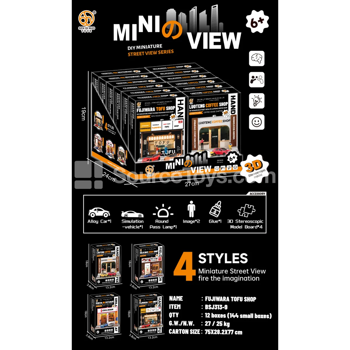 3D Diorama Display Box Parking Lot (4 Styles Assorted) 3D Diorama Display Box Parking Lot (4 Styles Assorted)