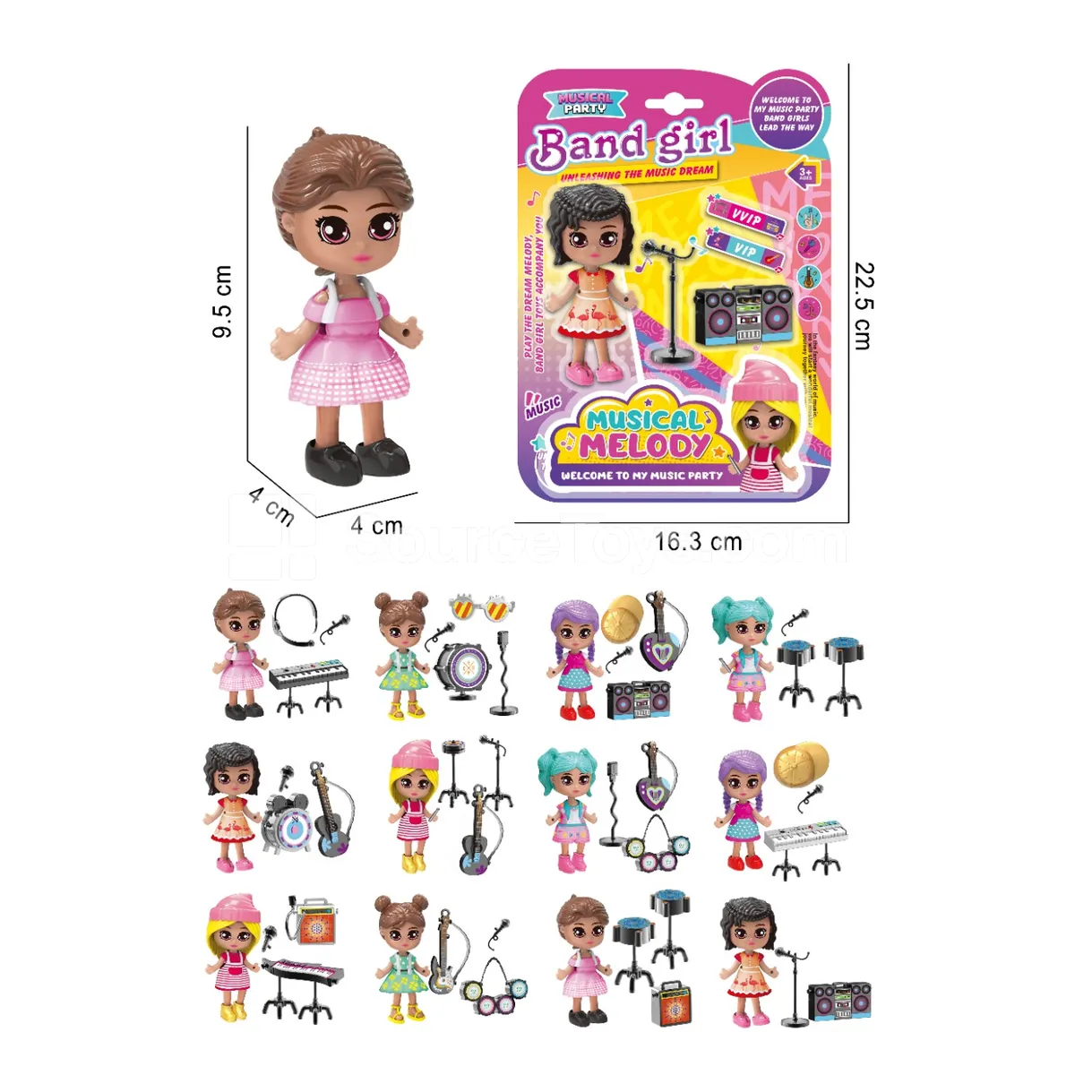 Rock Band Figure Blister Card Rock Band Figure Blister Card