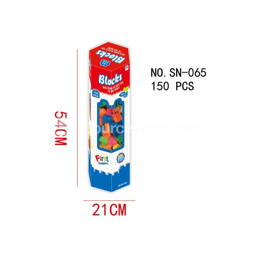 150PCS Building Blocks in Strip Tube Window Box 150PCS Building Blocks in Strip Tube Window Box