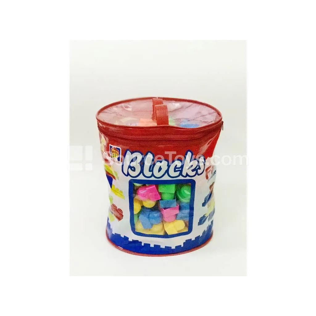 80-Piece Building Blocks in Bucket with Handle 80-Piece Building Blocks in Bucket with Handle