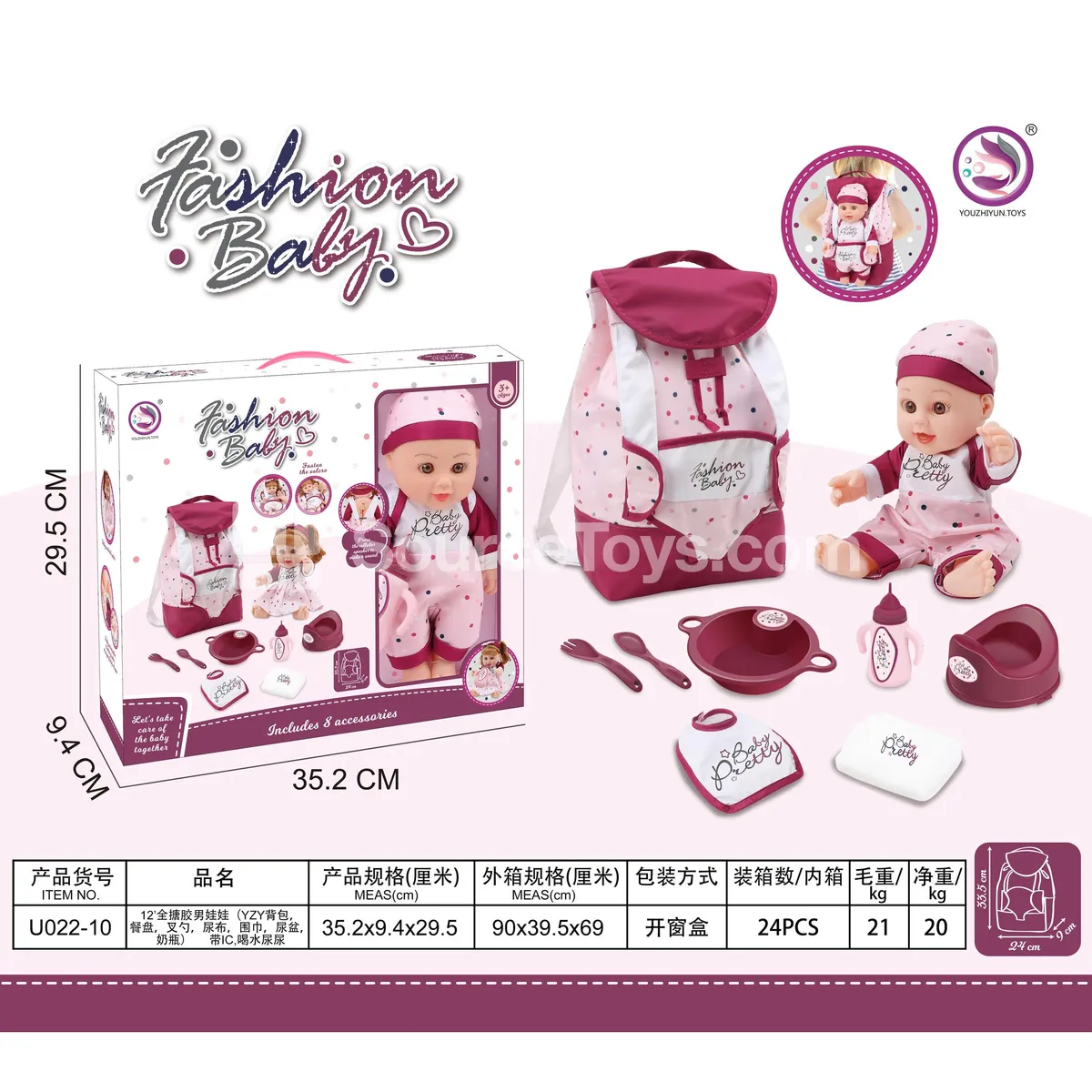 12-inch All-Vinyl Boy Doll with Accessories and Interactive Drinking & Wetting 12-inch All-Vinyl Boy Doll with Accessories and Interactive Drinking & Wetting
