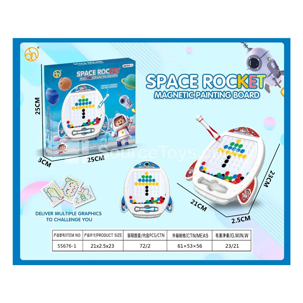 Space Rocket Drawing Board in Color Box