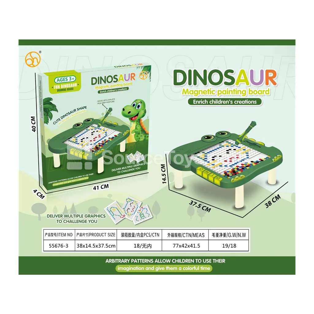 Dinosaur Drawing Board with Table Legs in Color Box Dinosaur Drawing Board with Table Legs in Color Box