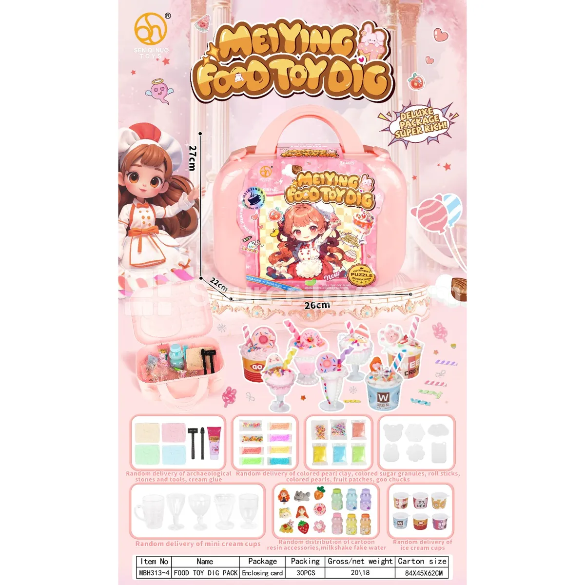 DIY Pretend-Play Food Toy Handbag Set