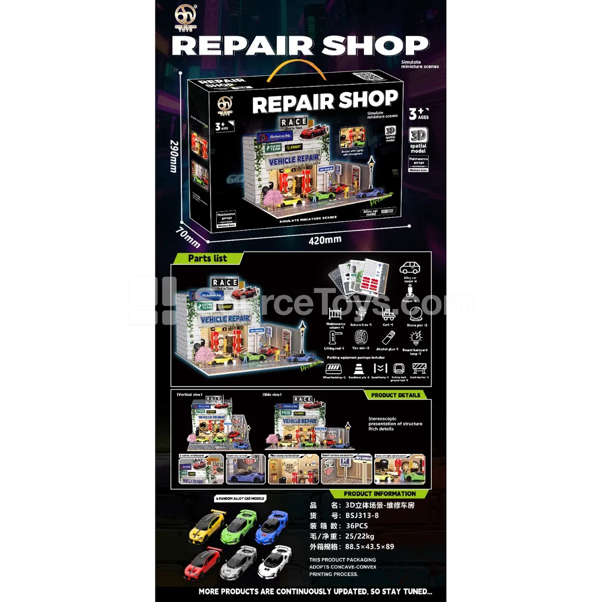 3D Scene - Auto Repair Garage 3D Scene - Auto Repair Garage