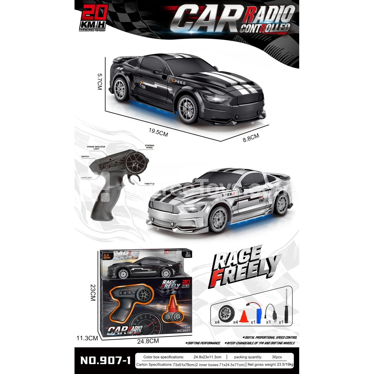 High-Speed Drift Car 2.4G UV Coated