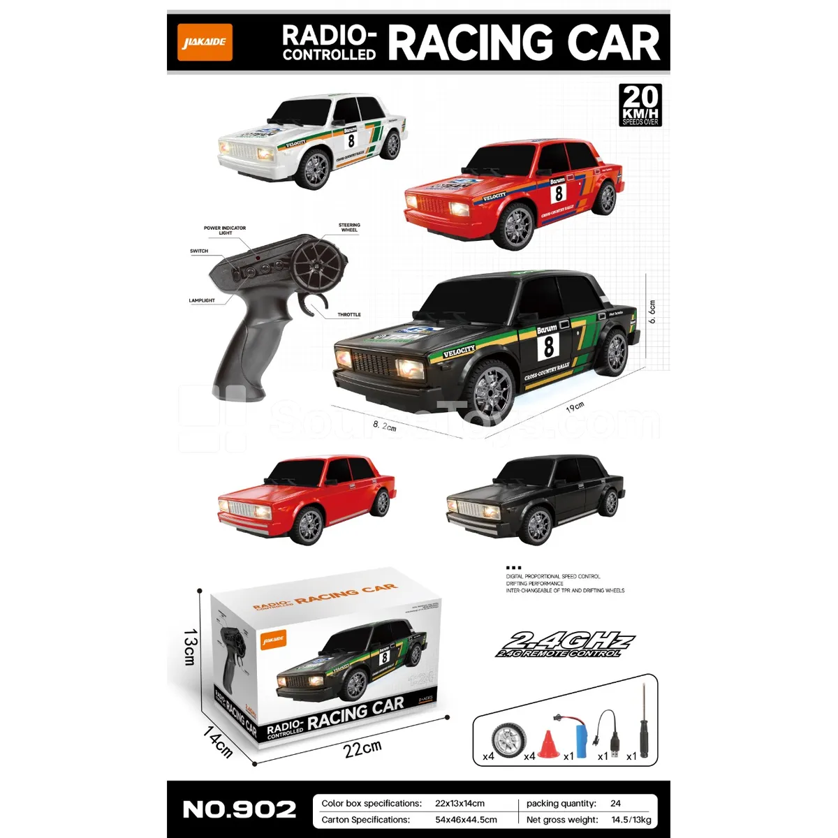 High-Speed Drift Stunt Remote Control Car 2.4G UV Coated