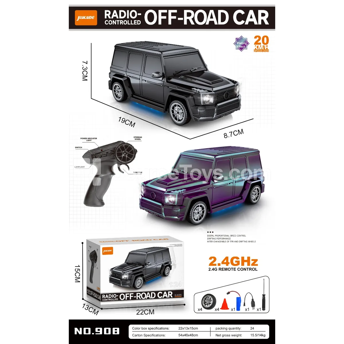 2.4G UV Coated Drift Stunt Remote Control Car