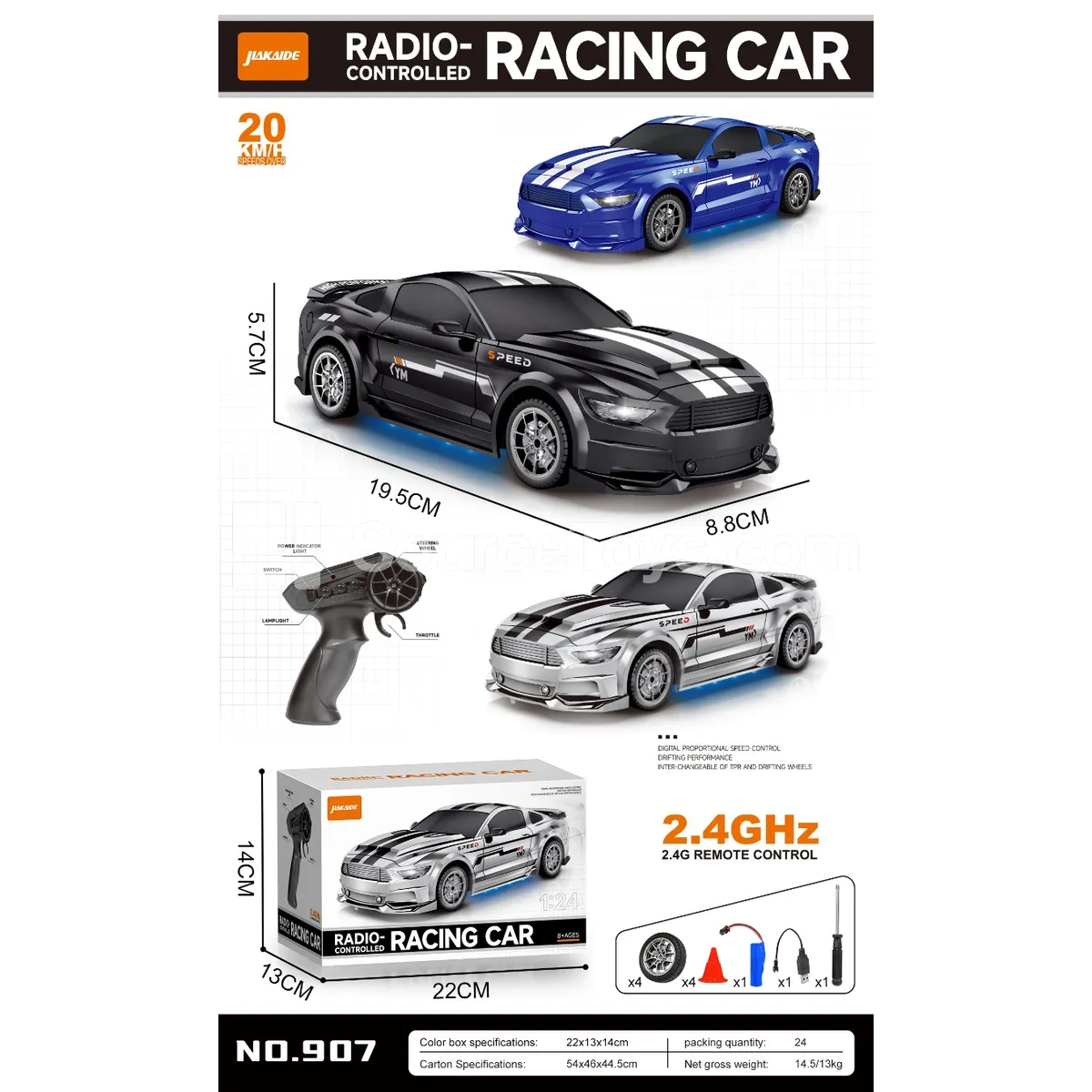 2.4G RC Drift Stunt Car with UV Coating