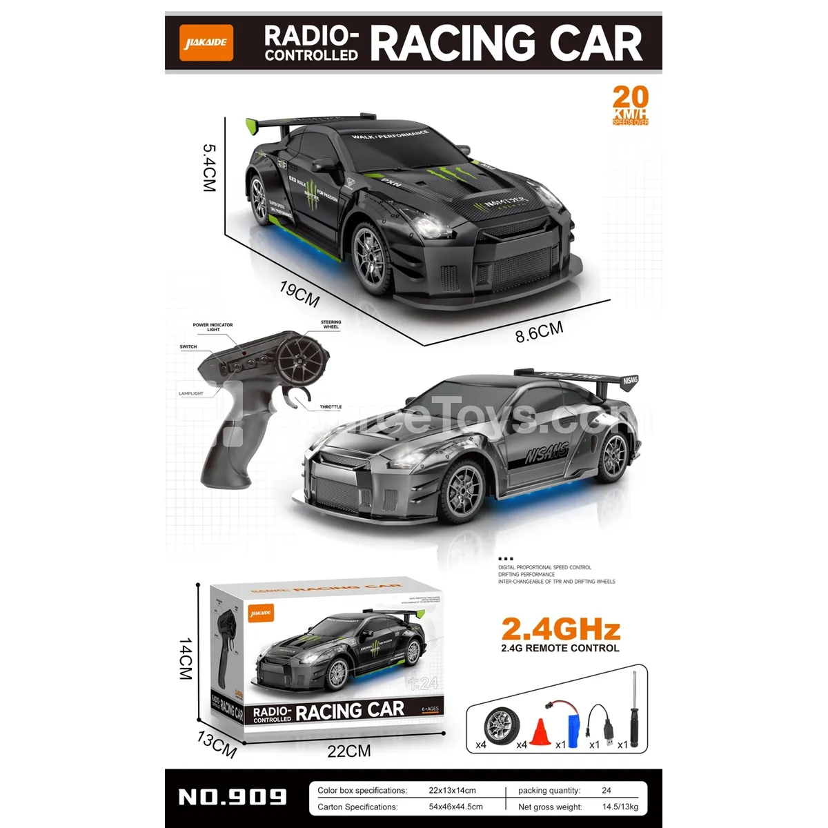 2.4G UV-Plated Remote Control Stunt Car