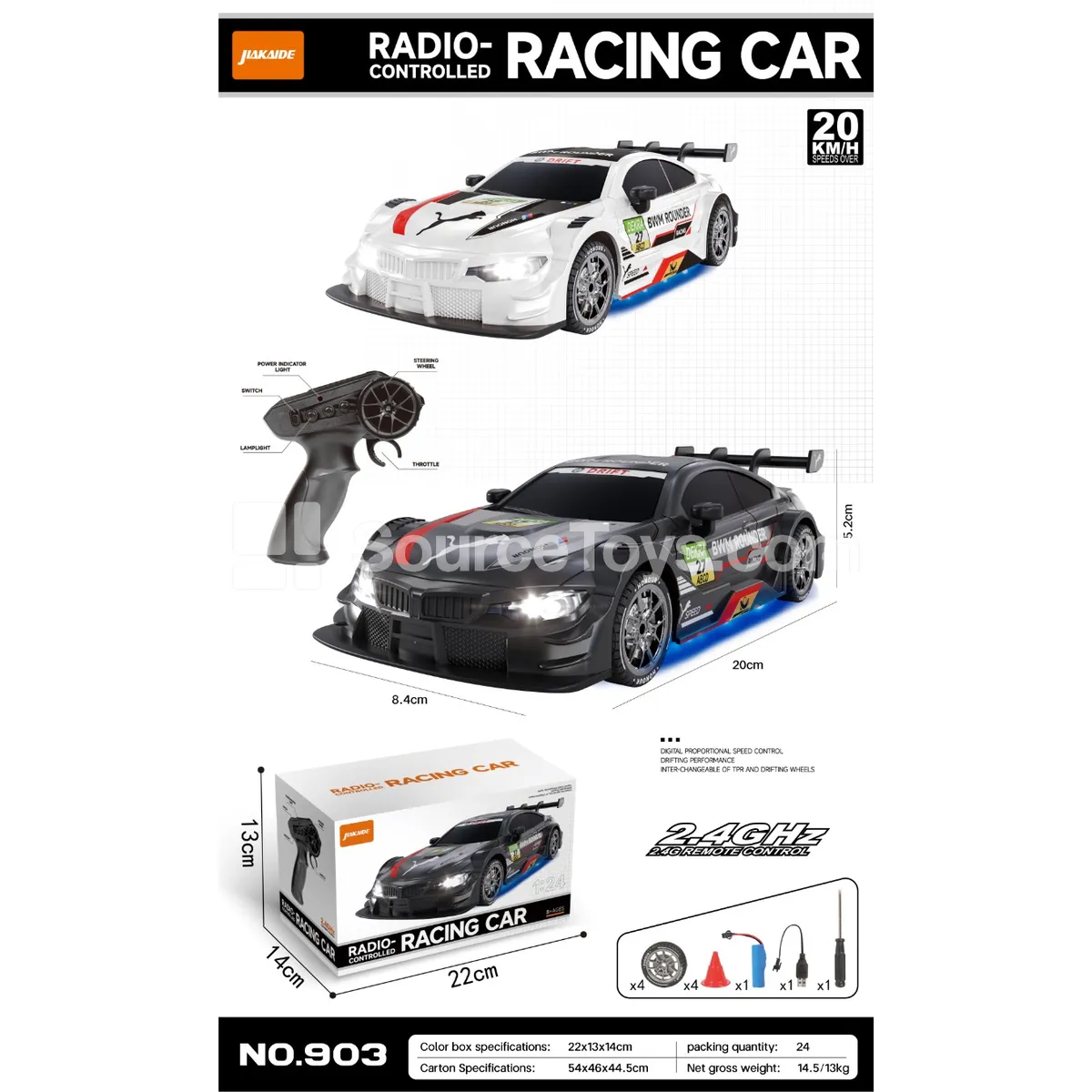 2.4G Remote Control Drift Stunt Car with UV Coating