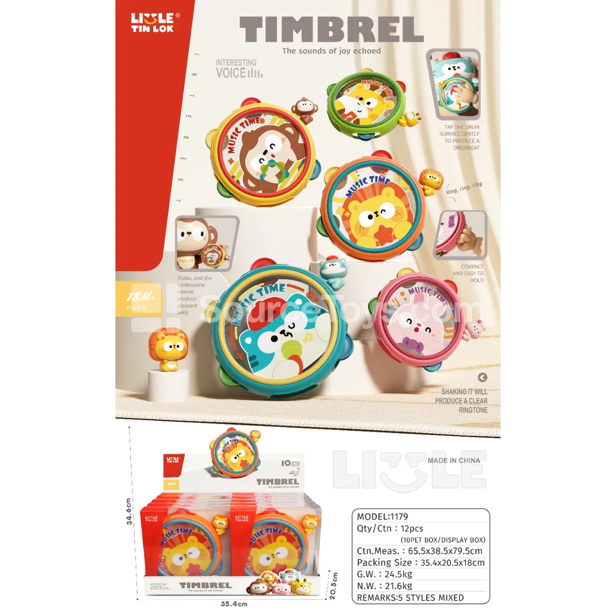 Hand Tambourine Display Box Hand Tambourine Display Box