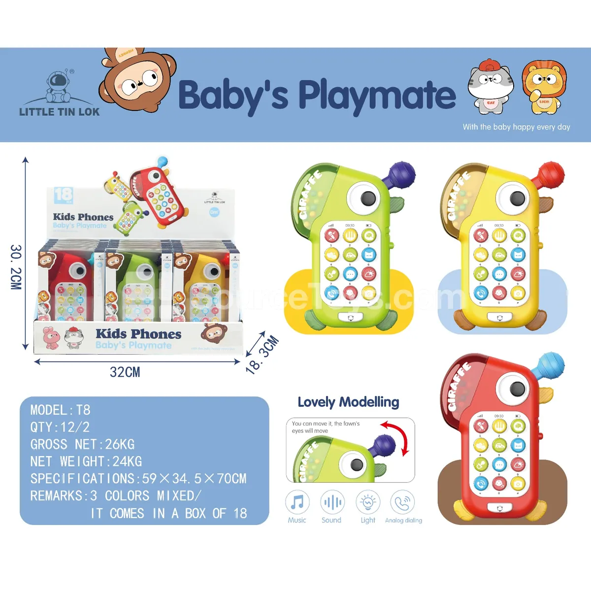 Giraffe Early Education Toy Phone