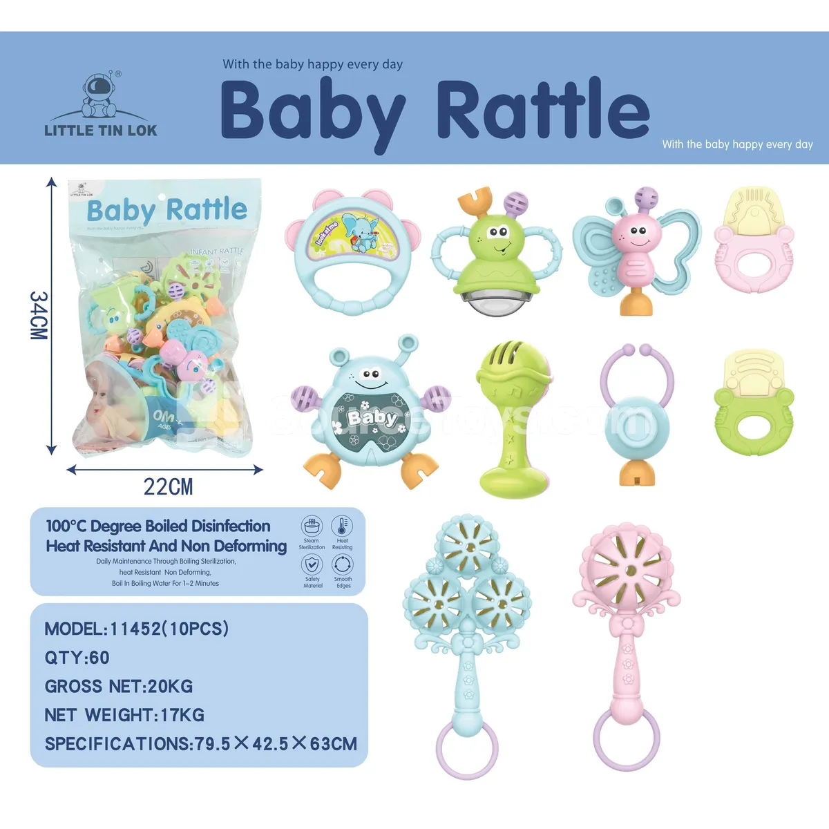 10-Piece Rattle Set