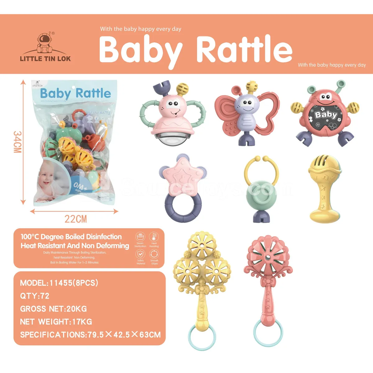 8-Piece Rattle Set