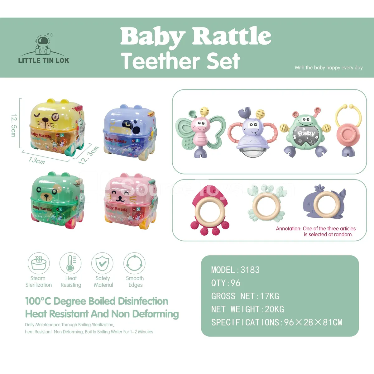Animal Suitcase Teether Rattles