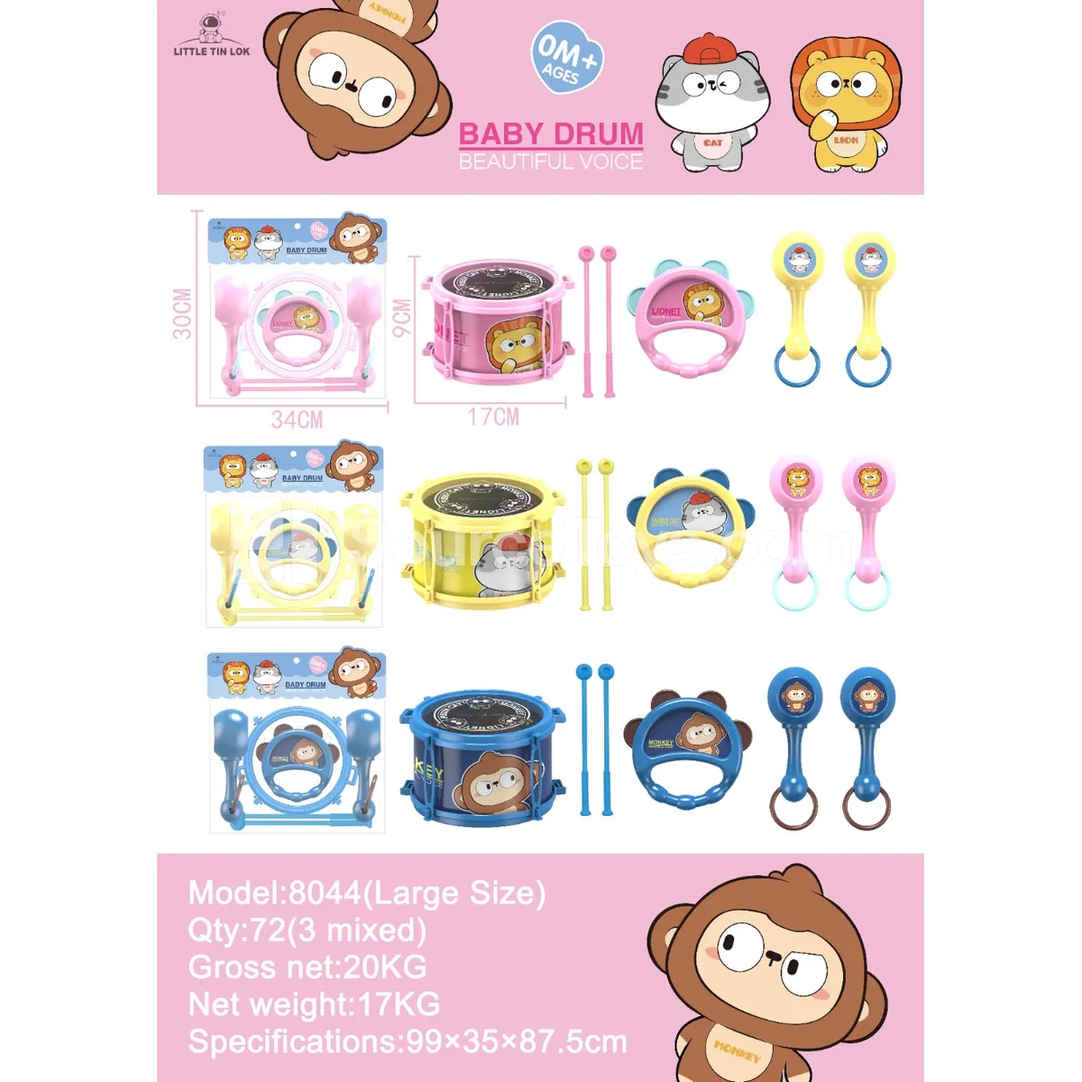 Hand Drum with Header Card (Large)