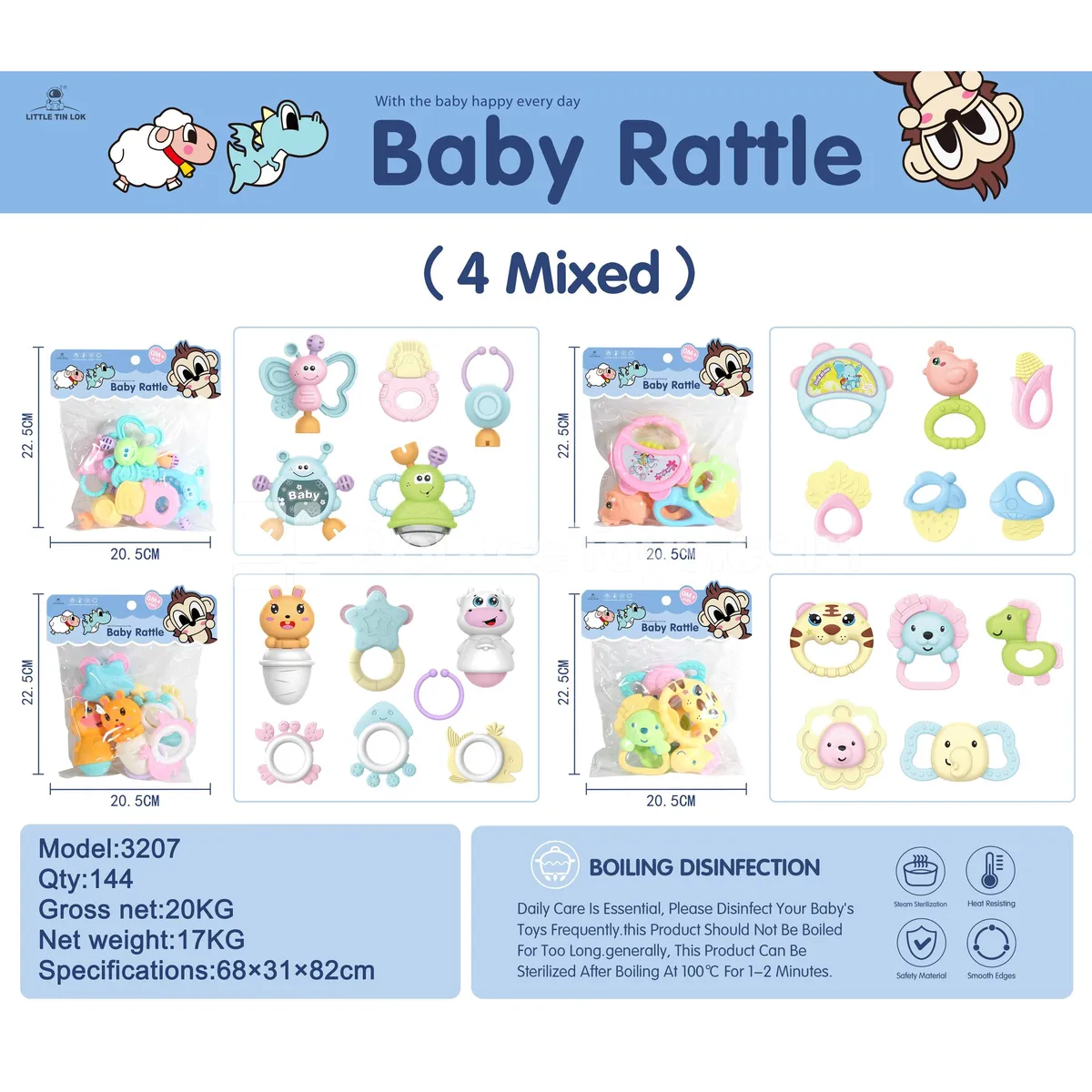 Rattle with Header Card Bag