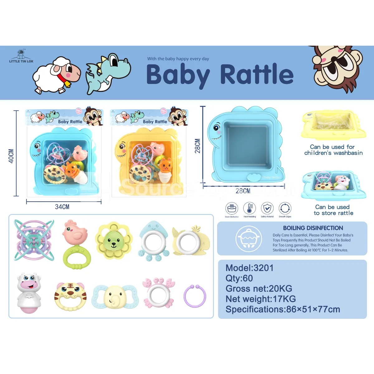 11-Piece Boilable Rattle Set