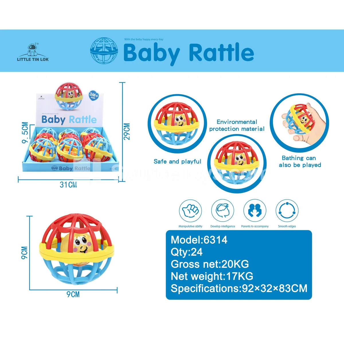 Soft Vinyl Rattle Ball