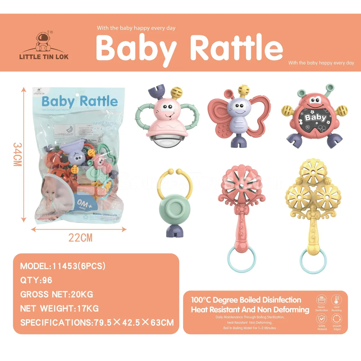 Cute Rattle 6-Piece Set