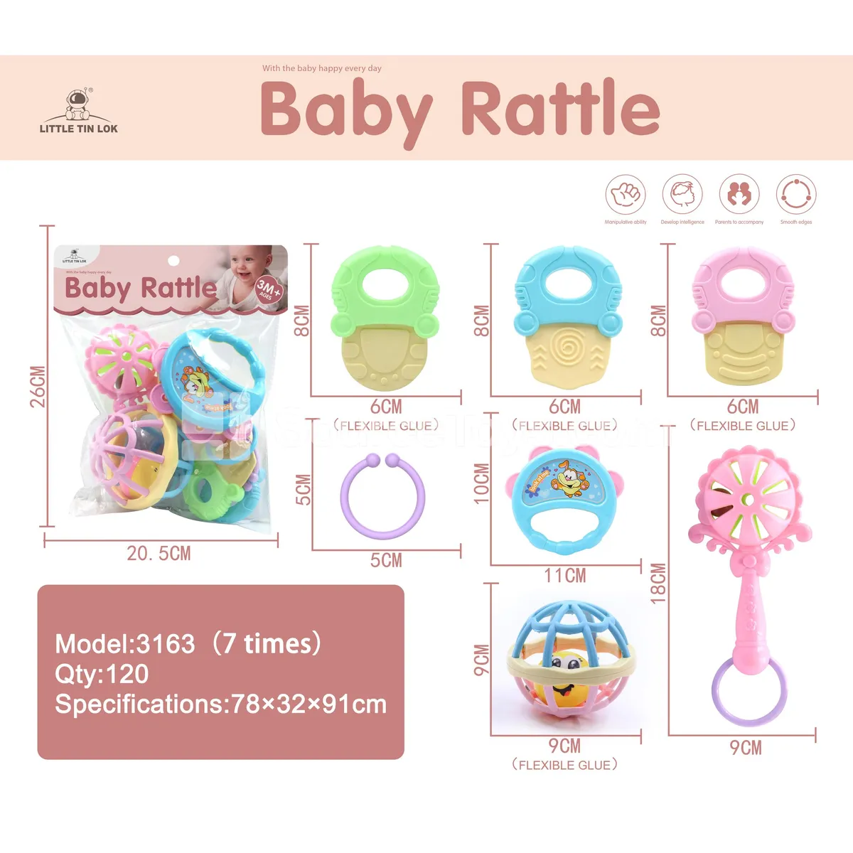 7-Piece Rattle Set