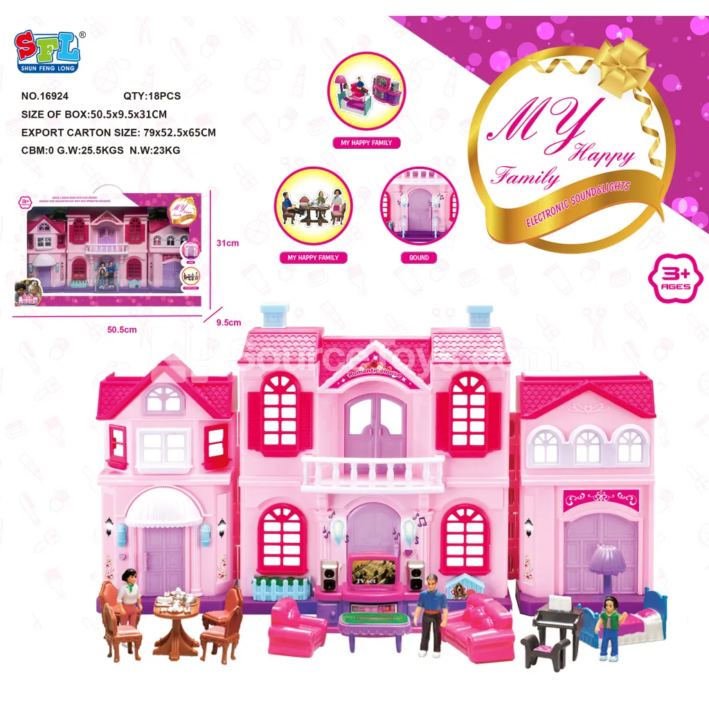 Pretend-Play Villa with Sound & Light