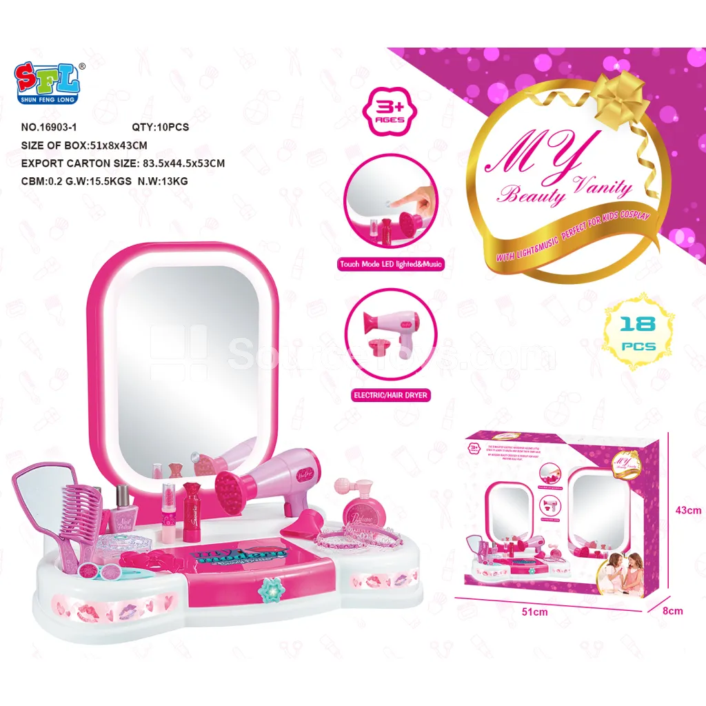 Touchscreen Music & Light Vanity Table