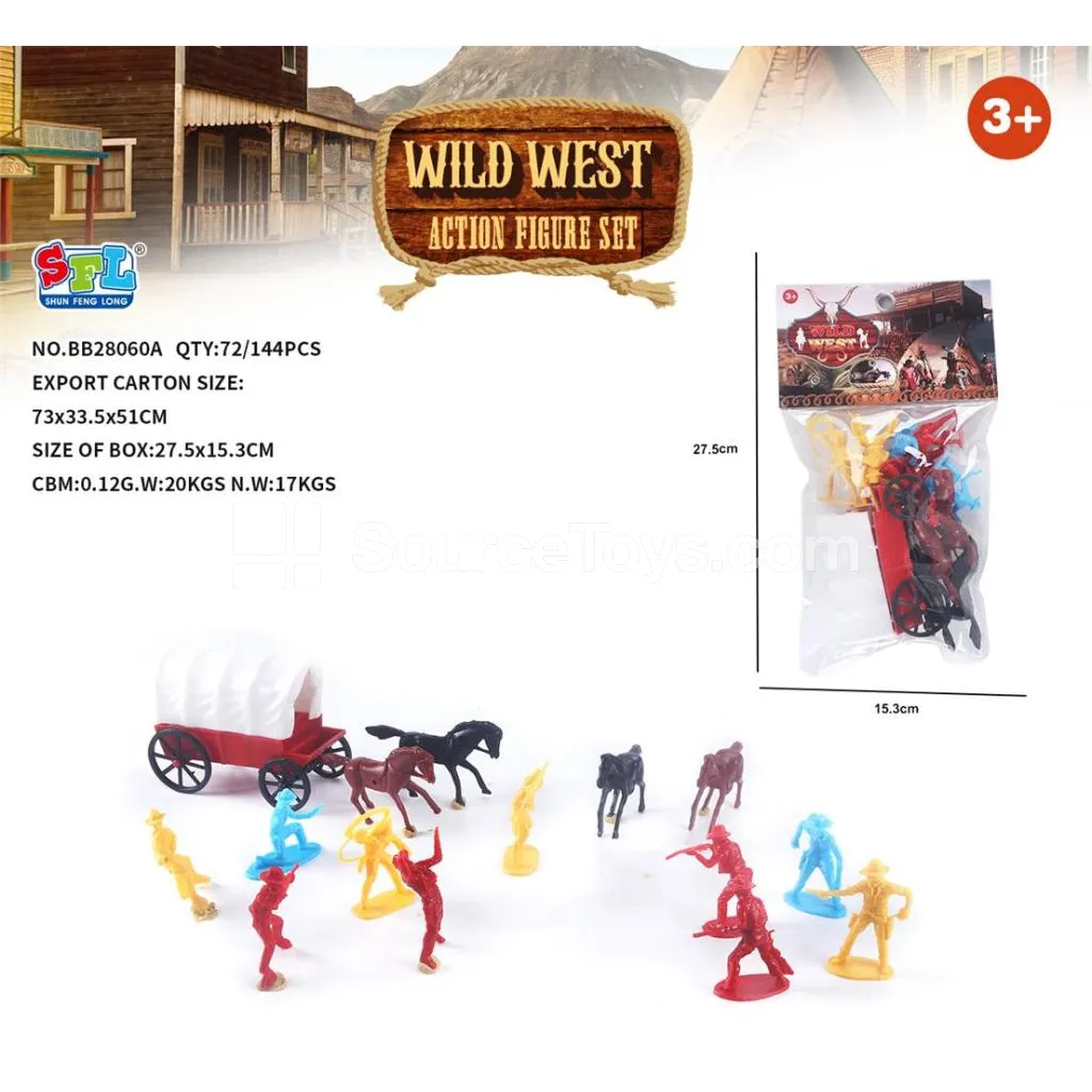 Western Cowboy 15 pcs Toy Set